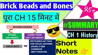 #SUMMARY😎 CH 1 History class 12 Brick Beads and Bones | Harappan Civilization | #humanitieslover