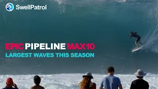 EPIC PIPELINE MAX 10 | Epic Pipeline Swell John John Florence, Nathan Florence, Jamie O'Brien (4K)