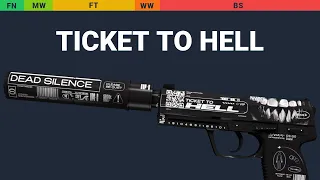 USP-S Ticket to Hell - Skin Float And Wear Preview