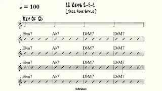 12 Keys (2-5-1) Backing Track (Jazz Funk Style)
