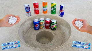 Experiment !! Cola, Fanta, Mtn Dew, Pepsi, Sprite, Power up, Yedigün and Mentos two Underground