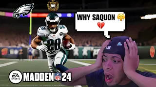 GIANTS FAN REACTS TO SAQUON BARKLEY TO EAGLES & MADDEN GAMEPLAY WITH SAQUON ON EAGLES *IM HURT*