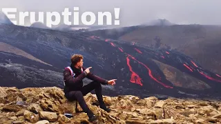 This Volcano is ERUPTING right next to me! Fagradalsfjall in Iceland on a Honda Dominator 650 /Ep13