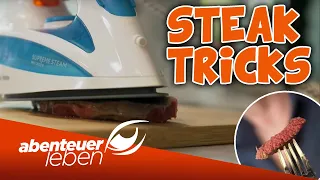 Lecker Checker Steak Tricks: 4 skurrile Arten ein Steak zu grillen! | Abenteuer Leben | Kabel Eins