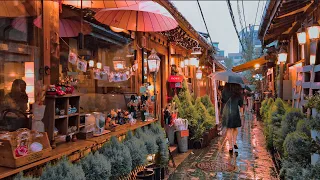 [4K] Rainy Walk in Ikseon-dong Hanok Village, Seoul, Korea Walking Tour UHD  |  Binaural sound