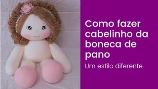 Estilo diferente de cabelo de boneca de pano #ideias  #diy #hair #flordecetim