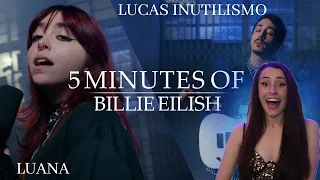 Lucas Inutilismo - 5 minutes of Billie Eilish feat. Luana | REACTION [ Português Subs ]