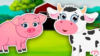 Big and Little Farm Animals! | Farm Animal Sound Songs! | Kids Learning Videos