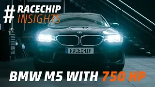 New BMW M5 F90 2018 tuned to 750 HP dyno + acceleration test // RaceChip Insights