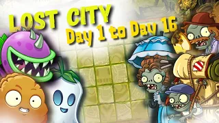 Plants vs Zombies 2 - Lost City Day 1 to Day 16