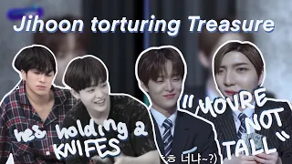 JIHOON NOT LETTING TREASURE BREATHE // Jihoon torturing other treasure members