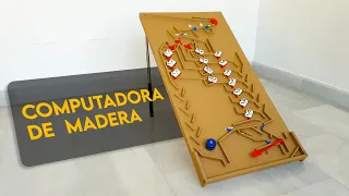 Construyo una computadora de CANICAS y madera | ASÍ funciona