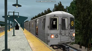 Openbve: Coney Island R46 (Q) Train arriving and departing KIngs Hwy