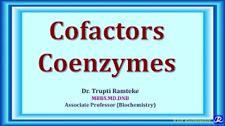 2 : Coenzymes: Properties/ Examples | Enzymes| Biochemistry | @NJOYBiochemistry