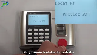 Anviz A300 dodawanie breloków zbliżeniowych