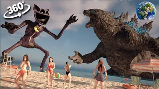 CatNap vs Godzilla in Beach on Google Earth | #googleearth tteurocup #viral #mqpj #earth