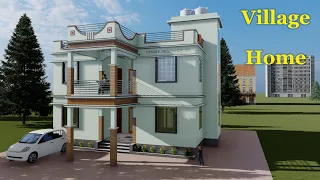 35 By 30 House Design | 3 Bedroom East Facing House Plan | Small House Design I Ghar ka Design in 3D