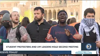 UW protesters meet with university leaders for second time on fifth day of protests