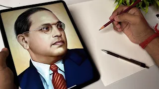 How to draw Dr BR Ambedkar,  Step by step Outline Tutorial