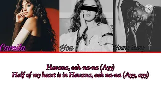 Havana [Karaoke trio] color coded lyrics camila cabello