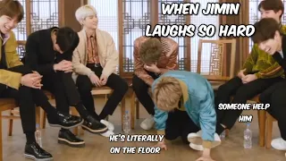 jimin laughing so hard that he disappears