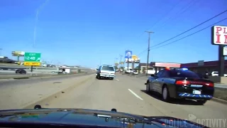 Dashcam Footage Of A Stolen Truck Pursuit In Oklahoma City