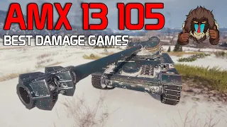 AMX 13 105 - Best DAMAGE games! | World of Tanks