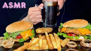 ASMR; EATING BEEF PATTY BURGER | EATING ZINGER BURGER, FRENCH FRIES #19