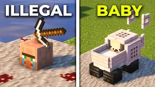 MINECRAFT: 15 Illegal Build Hacks You Didn't Know!