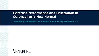 Contract Performance and Frustration in Coronavirus’s New Normal