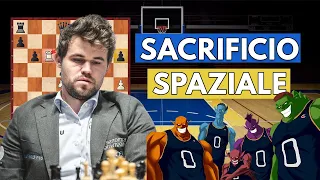 Carlsen Sacrificio di Torre Spaziale