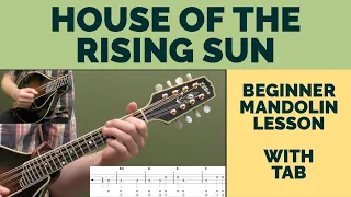House Of The Rising Sun | Beginner Bluegrass Mandolin Lesson With Tab
