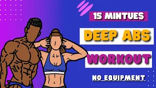 15 MIN DEEP ABS WORKOUT | GET ABS LINES & SLIM WAIST | SIXPACK #viral #workout #trending #absworkout