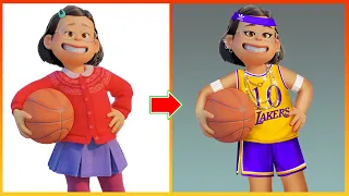 Turning Red: Mei Mei Glow Up Into Los Angeles Lakers - Turning Red Disney Pixar Offical