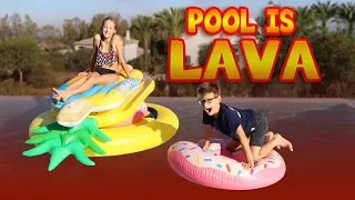 POOL IS LAVA CHALLENGE!!!