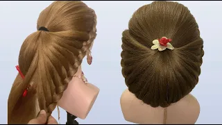 Beautiful wedding bun | quick hairstyle |  Easy hairstyle | long hair bun | hairstyle tutorial