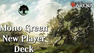 MTG Arena Beta | Upgraded New Player Mono Green DeckTech & Gameplay 5/15 [Bigfoot]