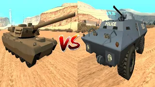 GTA SAN ANDREAS : TANQUE RHINO VS SWAT VAN (QUAL É O MELHOR?)