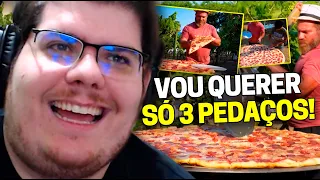 CASIMIRO REAGE: PIZZA GIGANTE FEITA PELO PAIZÃO (ELA PEDE 1 LITRO DE KETCHUP) | Cortes do Casimito