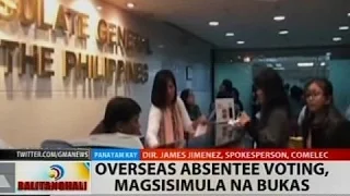 BT: Overseas absentee voting, magsisimula na bukas