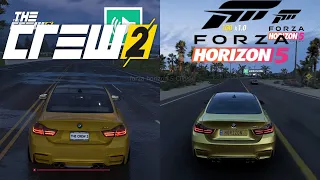 The Crew 2 vs Forza Horizon 5 / BMW M4 / Engine Sound Comparison