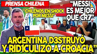 CHILENOS !! ASÍ REACCIONARON AL TRIUNFO DE ARGENTINA ¡ RIDICULIZO A CROACIA, MESSI MEJOR QUE CR7!