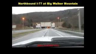 Driving Thru Big Walker Mountain Tunnel on I-77 in Bland County, Virginia