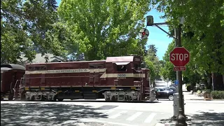 Wig Wag Signal, Walnut Ave. Railroad Crossing, Santa Cruz Roaring Camp and Big Trees Excursion Train