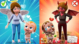 Real Vs Fake Mommy 😇✨😈 | Clean Up Song | and More Nursery Rhymes & Kids Song #LittlePIB