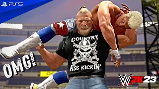 WWE 2K23 - Cody Rhodes vs. Brock Lesnar - Night Of Champions | PS5™ [4K60]