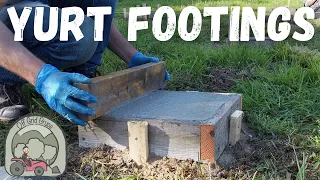 Building yurt deck footings on a slope