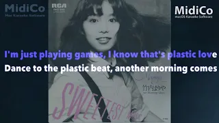 Mariya Takeuchi 竹内 まりや Plastic Love (Karaoke Male Key) English/Romaji/JP