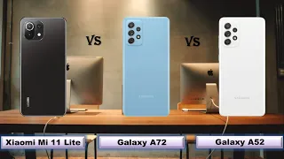 Xiaomi Mi 11 Lite vs Samsung Galaxy A72 vs Samsung Galaxy A52