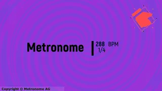 288 BPM 1/4 Metronome